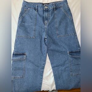 Casual Blue Denim Relaxed Jeans